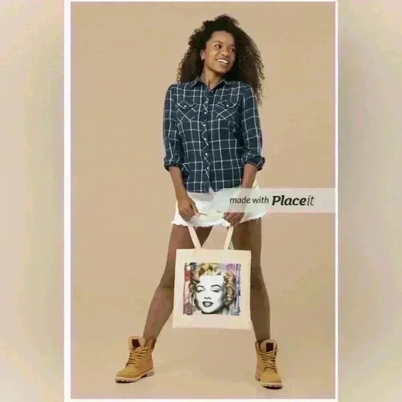 Marilyn Monroe  pop art grunge  vintage inspired art recyled tote bag - Picture 3 of 3